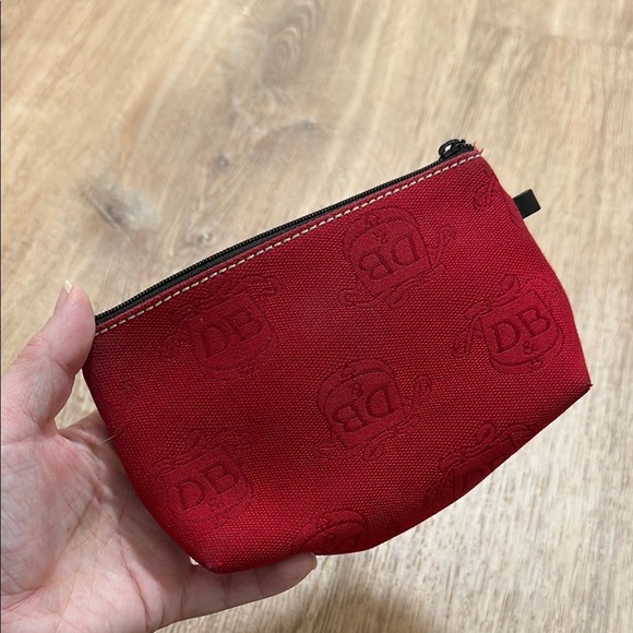 DOONEY & BOURKE | Small Red Canvas Monogram Coin Purse - Picture 1 of 6